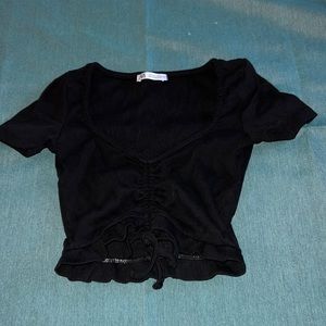 Zara Black Crop Top